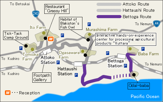 Bettoga Route Map